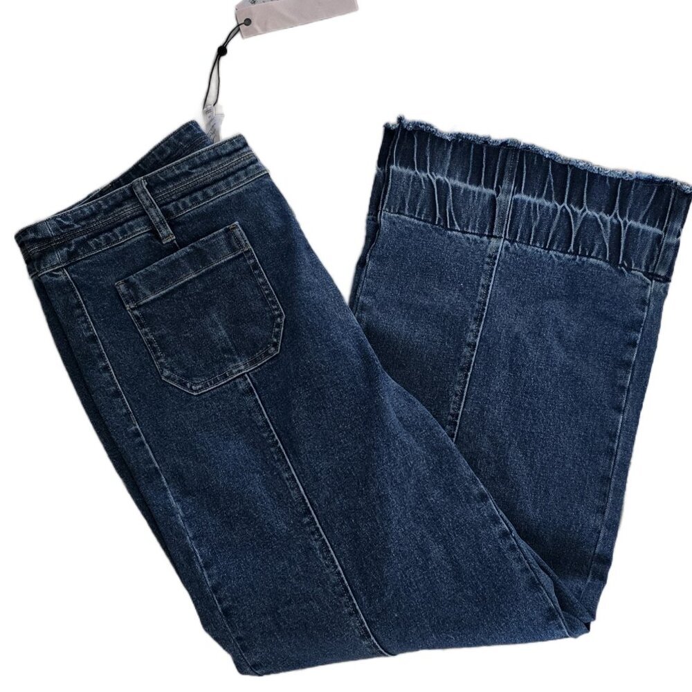 Cinq a Sept Dorothea Wide Leg Jeans in Saphire - sz 14 NWT - Picture 2 of 3